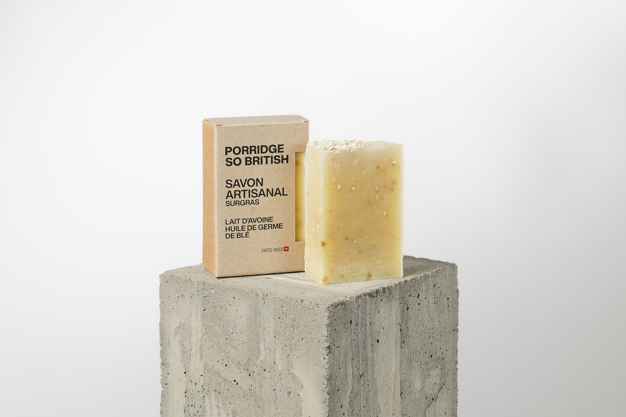 Savon au Porridge, avec du lait d'avoine pour une peau douce, senteur vanille