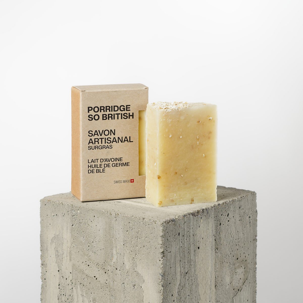 Savon au Porridge, avec du lait d'avoine pour une peau douce, senteur vanille